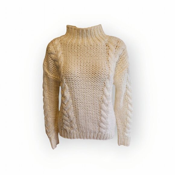 Lovers + Friends Cream Chunky Knit Sweater XXS Cottagecore - Picture 8 of 9